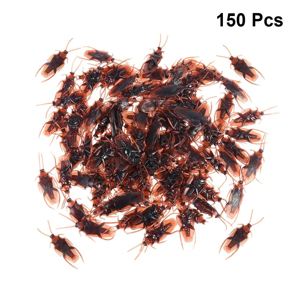 

150pcs Realistic Roach Cockroach Cockroach Novelty Insects Bugs Joke Toys Prop for April Fools Day Party Favors Decoration