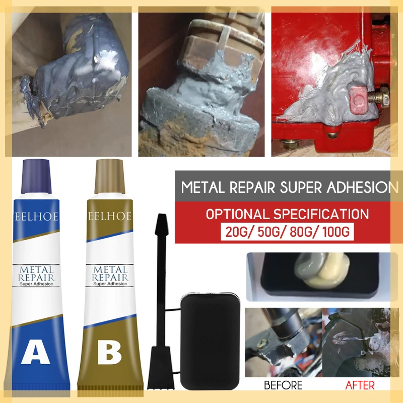 

2023NEW Glue Kit High Temperature Metal Repairing Adhesive Crackle Repair Welding Industrial Quick Drying Special Leakage Super