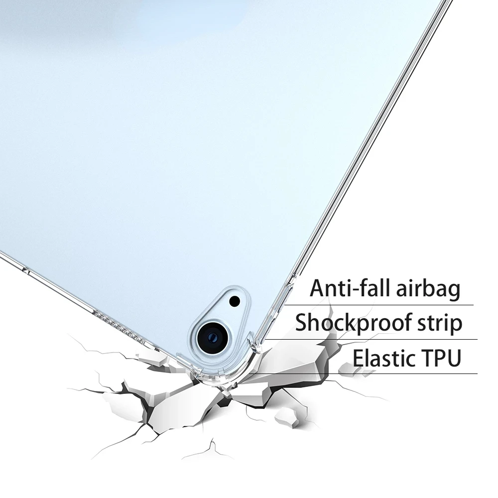 

Силиконовый чехол для Apple iPad Air 4 5 10,9 7-го 8-го 9-го поколения 10,2, гибкий бампер, прозрачная задняя крышка