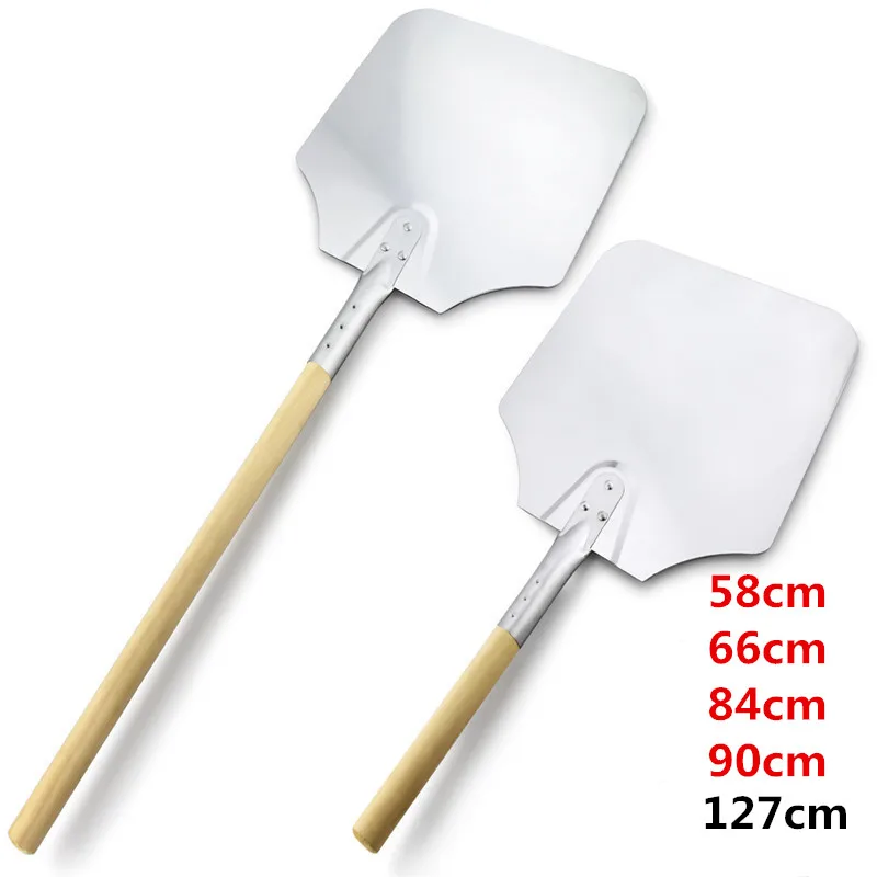 

58 56 66 cm Aluminum Pizza Peel Shovel with Wooden Handle Cake Shovel Baking Tools Cheese Cutter Peels Lifter Tool Pizza Shovel