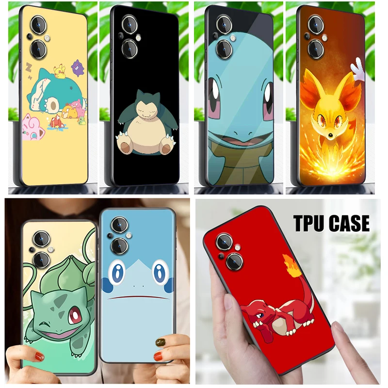 

Cute Cartoon Pokémon Art Phone Case For OnePlus Nord N200 N20 CE2 Lite CE 10 9RT 9R 9 8 8T 7 7T 6 6T Pro 5G Black TPU Cover