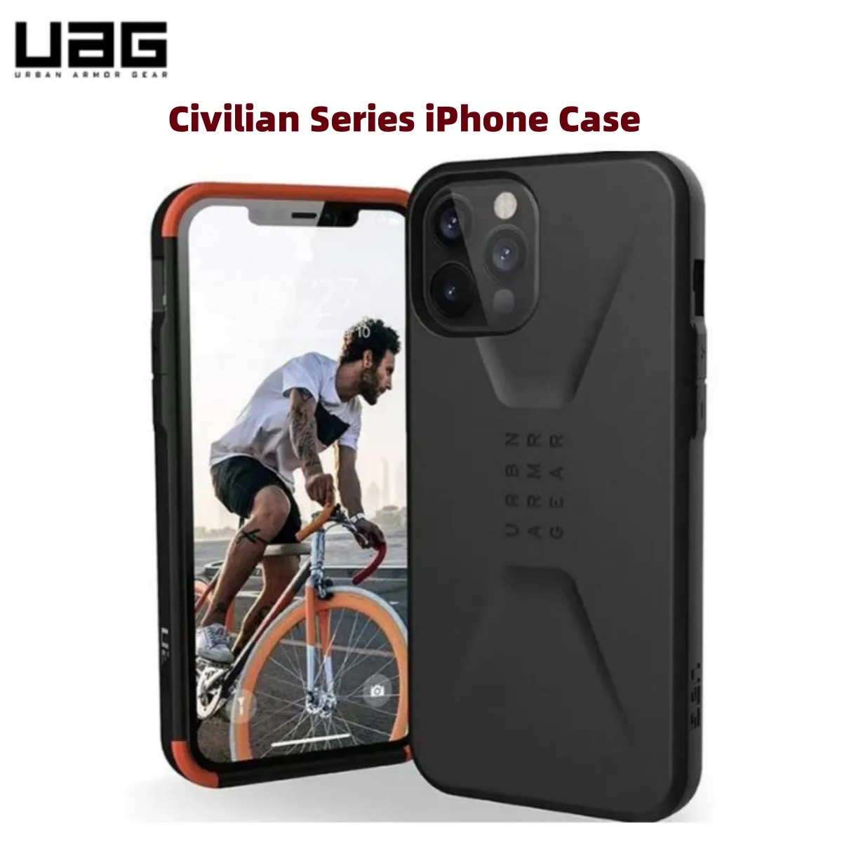 

Urban Armor Gear UAG Civilian Case Coque For iPhone7 8 Plus X Xr Xs Max 11 12 Mini 13 14 15Pro Max Military Anti Fall Rear Cover