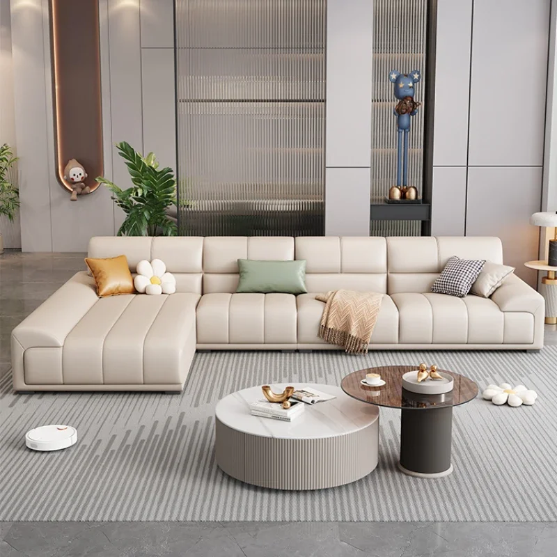 Угловой диван с скандинавским креслом минималистичный секционный современный