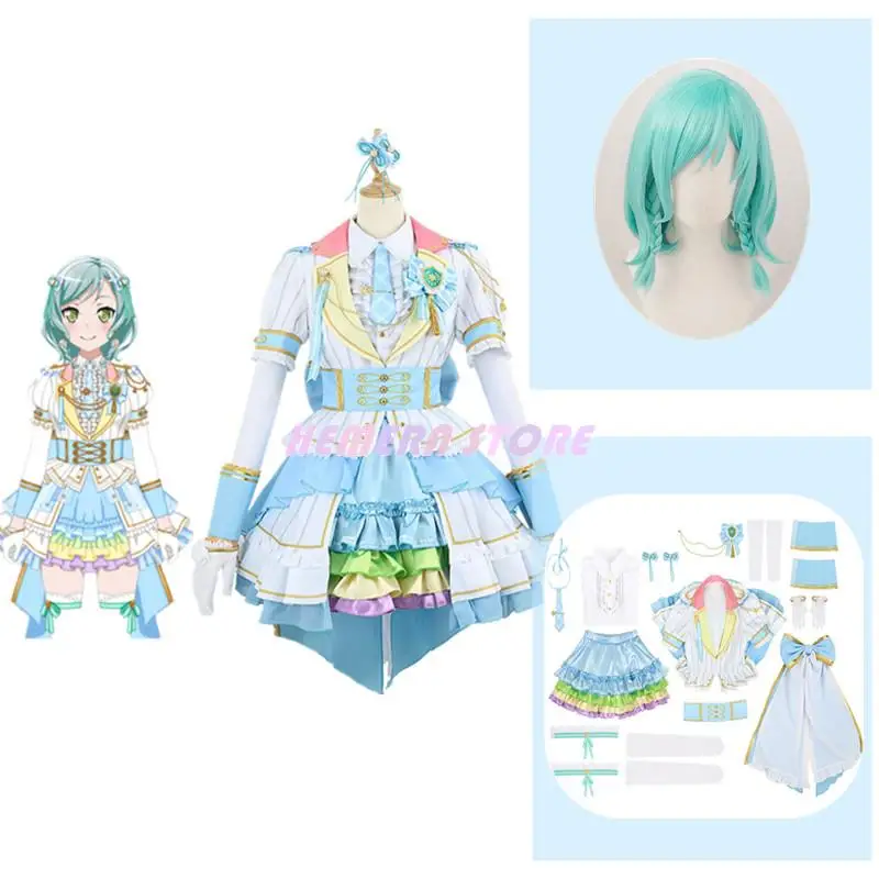 

BangDream Hina Hikawa Cosplay Costume Anime Dresses Lolita Christmas Role Playing Party Halloween Carnival Suits Free Role