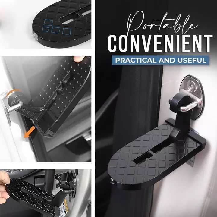 

Multifunction Foldable Car Roof Rack Step (400 POUNDS/180 KG) Car Door Step Universal Latch Hook Auxiliaryl Alloy Foot Peda
