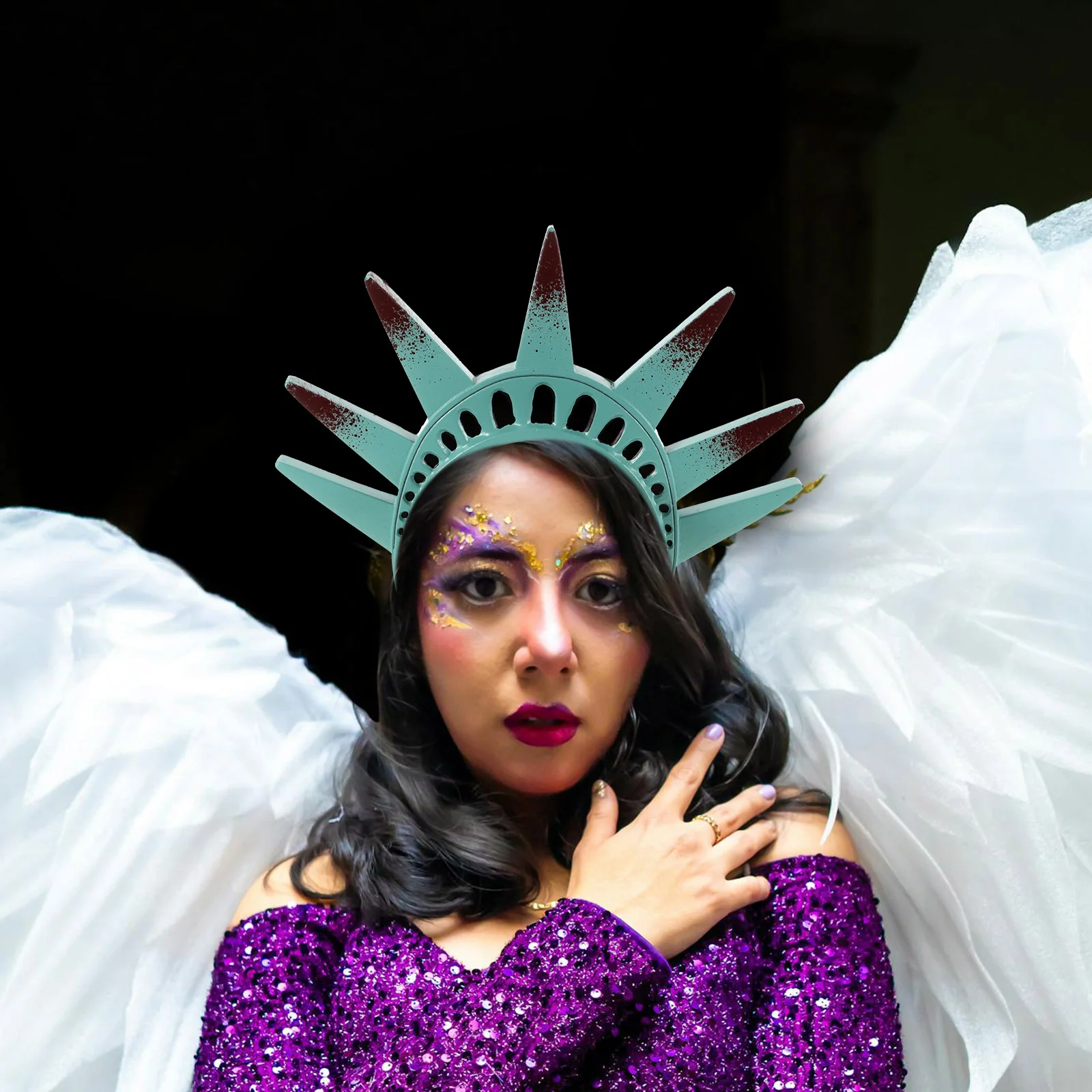 Повязка на голову богини городской сувенир статуи корона головного убора факел