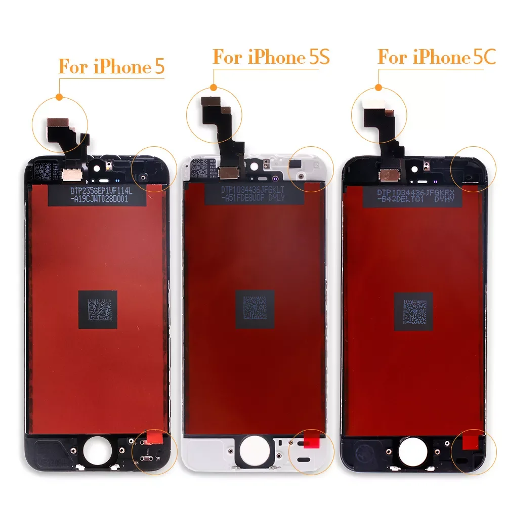 

LCD Display For iPhone 5 5S SE 5C 5G Screen and Touch Digitizer Assembly Replacement with gifts Black White AAA++ free shipping