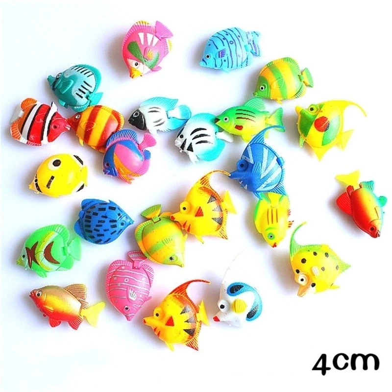 

10Pcs Plastic Fake Fish Floating Artificial Fish Small Tropical Fish Simulation Vivid Landscape Aquarium Ornament Decoration