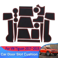 door groove mat for volkswagen vw tiguan 2017 2018 2019 2 mk2 auto non slip pad rubber styling slot hole pads car accessories