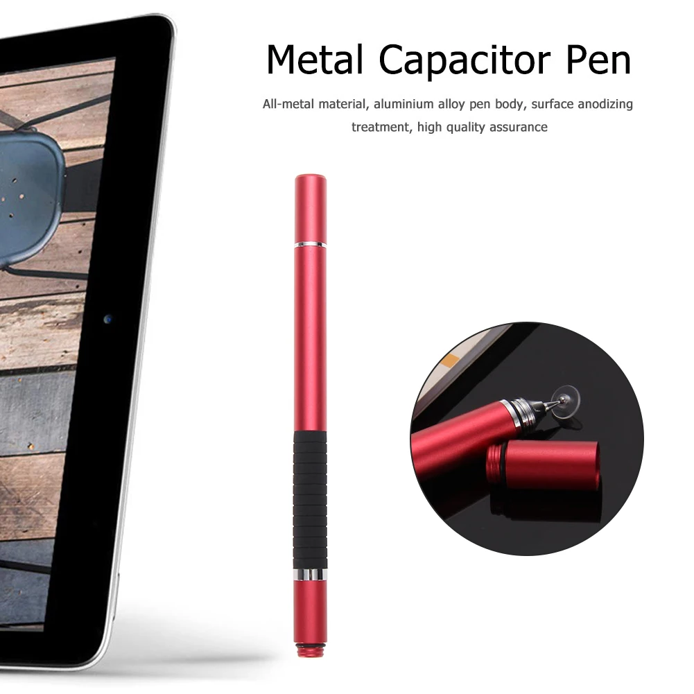 

2021 Touch Pen Tablet Screen Thin High Precision Capacitive Disc Stylus Ballpoint Pen Rubber Grip for Touch Screen