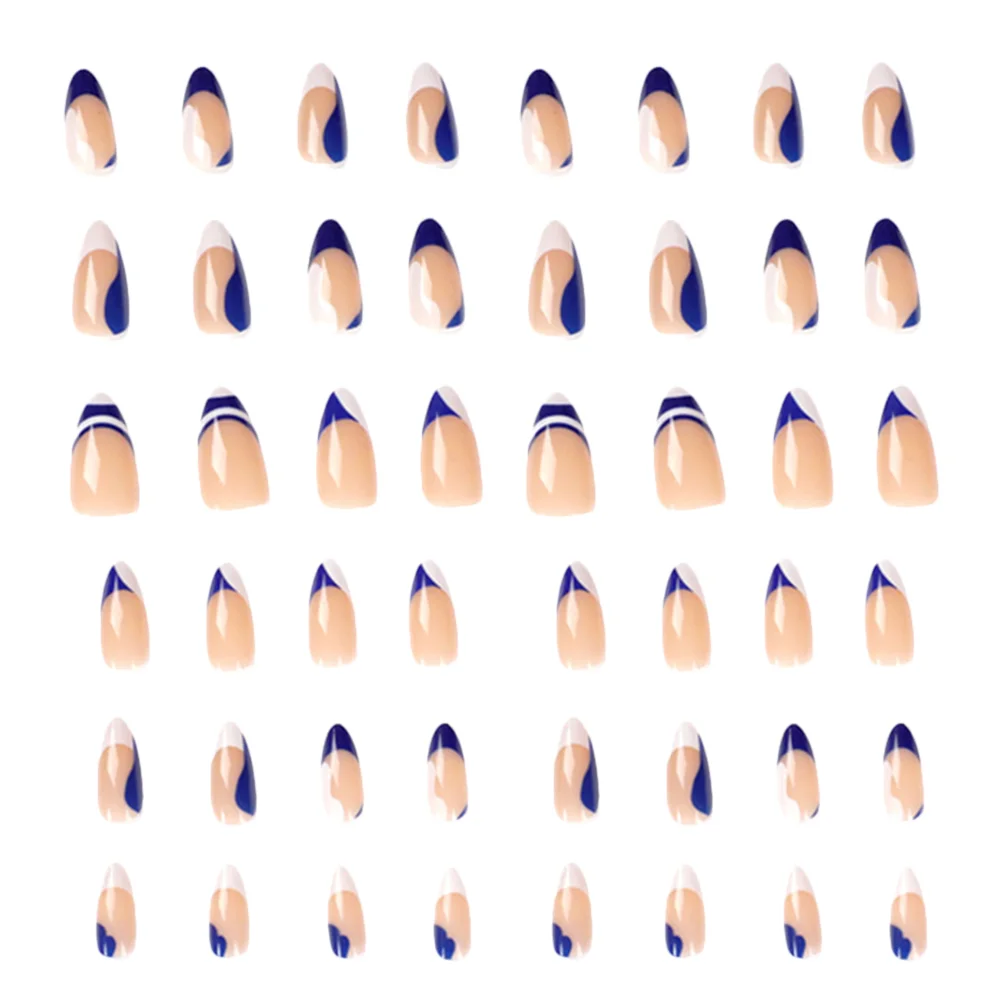 

48pcs Fake Nails French Style Nail Tips Detachable Nail Patches for
