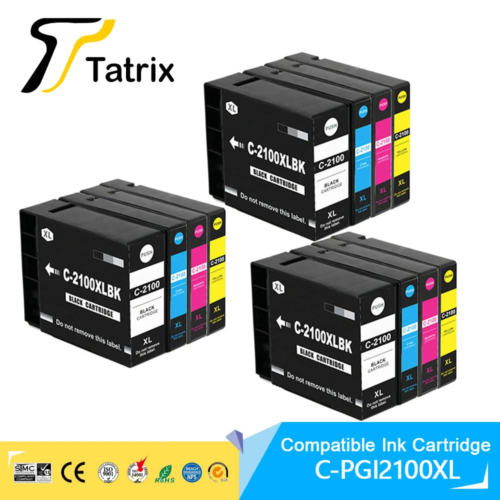 

Чернильный картридж Tatrix PGI2100 XL для принтера Canon MAXIFY Ib4010/IB4110 // MB5110/MB5310/MB5410