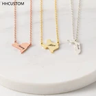 Ожерелье с именем карты из нержавеющей стали, унисекс