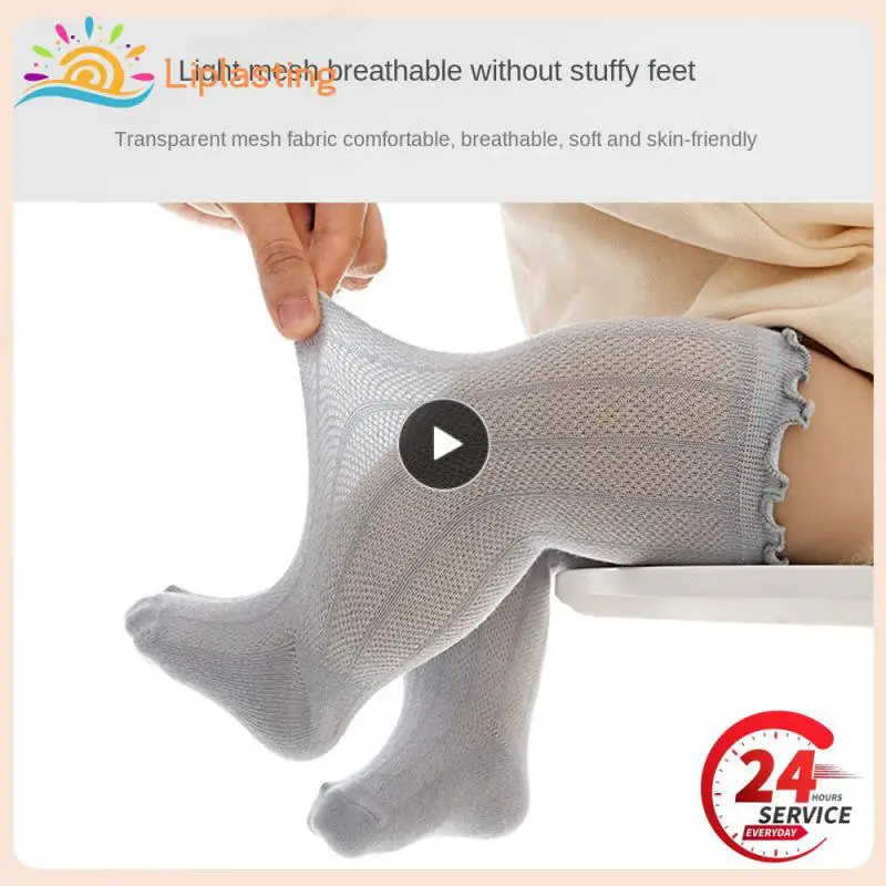 

1PCS Kids Toddler Ruffle Knee High Sock Baby Long Soft Cotton Socks Autumn Winter Solid Newborn Baby Sock Infant Girl Set