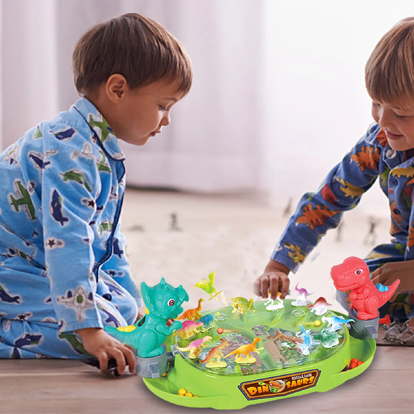 

New Children's Desktop Board Games Toys Puzzle Catapult Marble Parent-child Family Interaction Two Players Dinosaur Battle Game