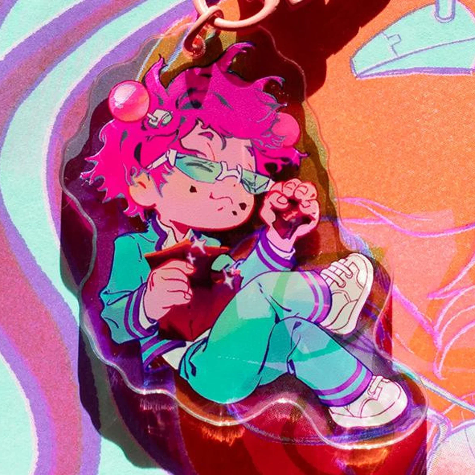 Брелок Saiki K Holo из акрила, подарок, аниме-тематика (art.: 3920dc04be72c) - 3920dc04be72c