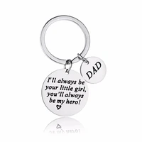 dad keychain fathers day gifts dad gifts from daughter for daddy birthday christmas hero dad keychain from little girl boy