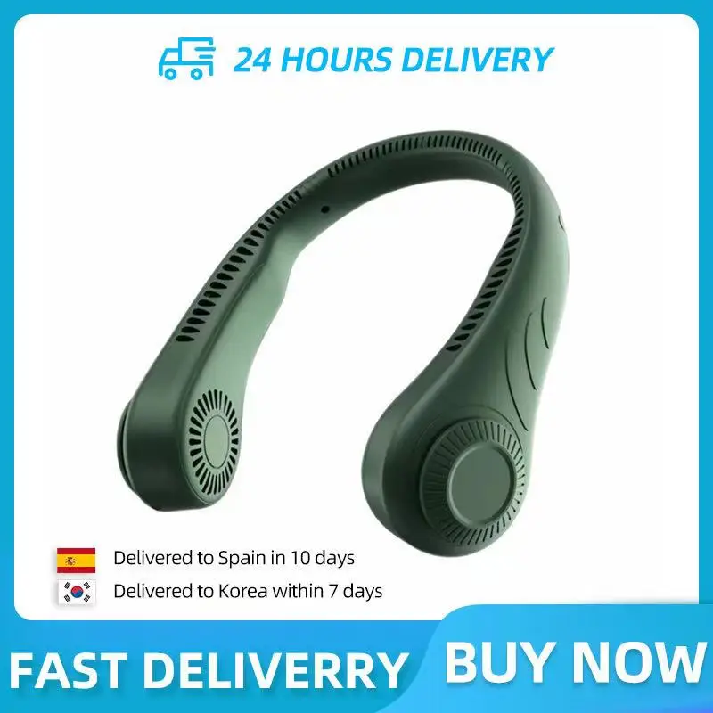 

Free shipping Hanging neck Fan USB portable charging handheld student lazy hanging neck small mini electric fan For Xiaomi