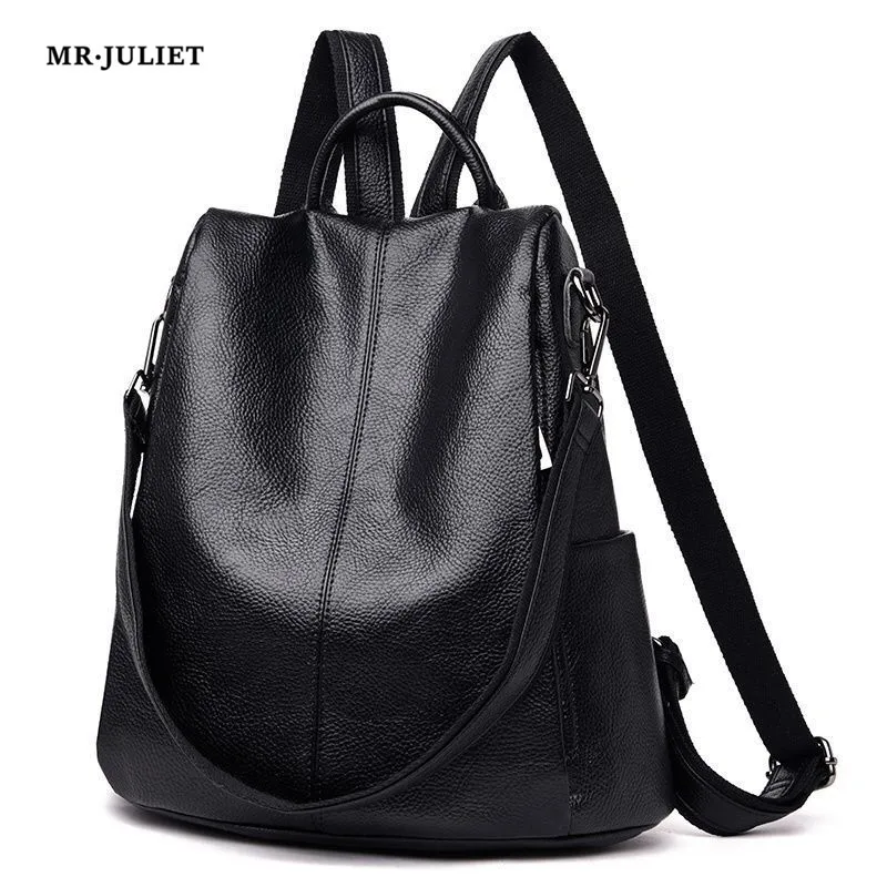

MR·JULIET 2022 New Versatile Large-capacity Fashion Soft Leather Backpack Anti-theft Backpack Women