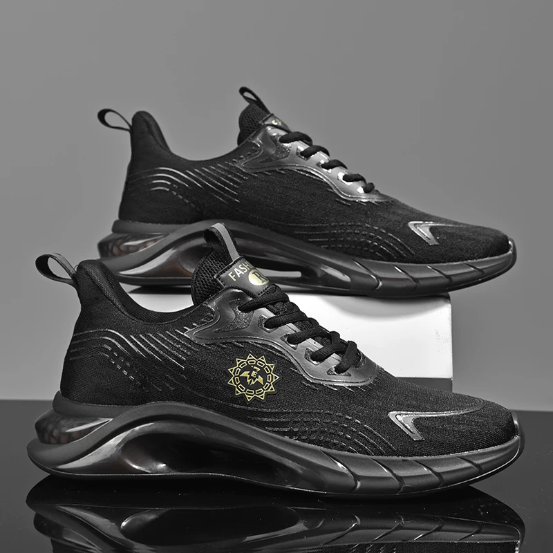 Brand New Mens Running Shoes Trendy Lace-up Men Shoes Lightweight Comfortable Sports Shoes Breathable Walking Sneakers