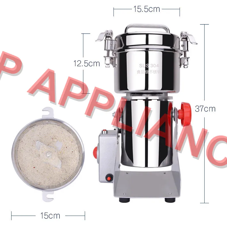 800 г измельчитель для трав медицинская дробилка порошка орехов кукурузной муки