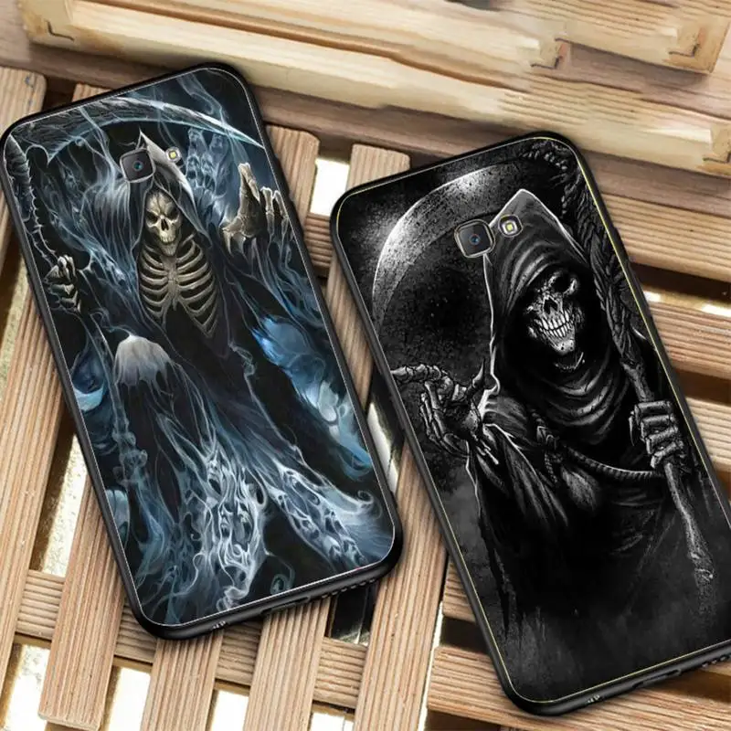 

Grim Reaper Skull Phone Case for Samsung J 2 3 4 5 6 7 8 prime plus 2018 2017 2016 core