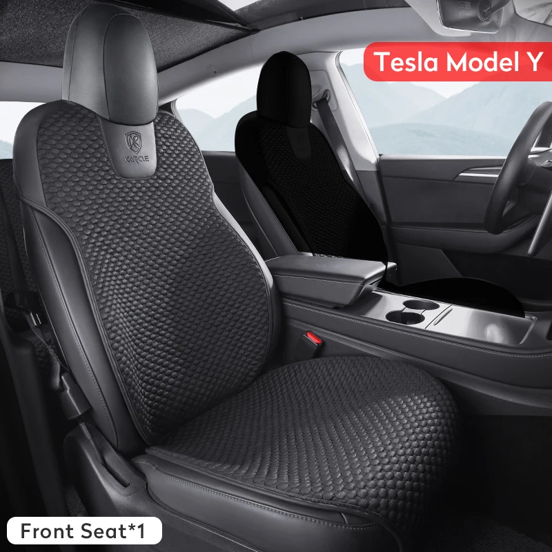 

Чехол на сиденье на заказ для Tesla Model Y, дышащий защитный коврик из ледяного шелка, защита от грязи, прочные аксессуары для интерьера Tesla