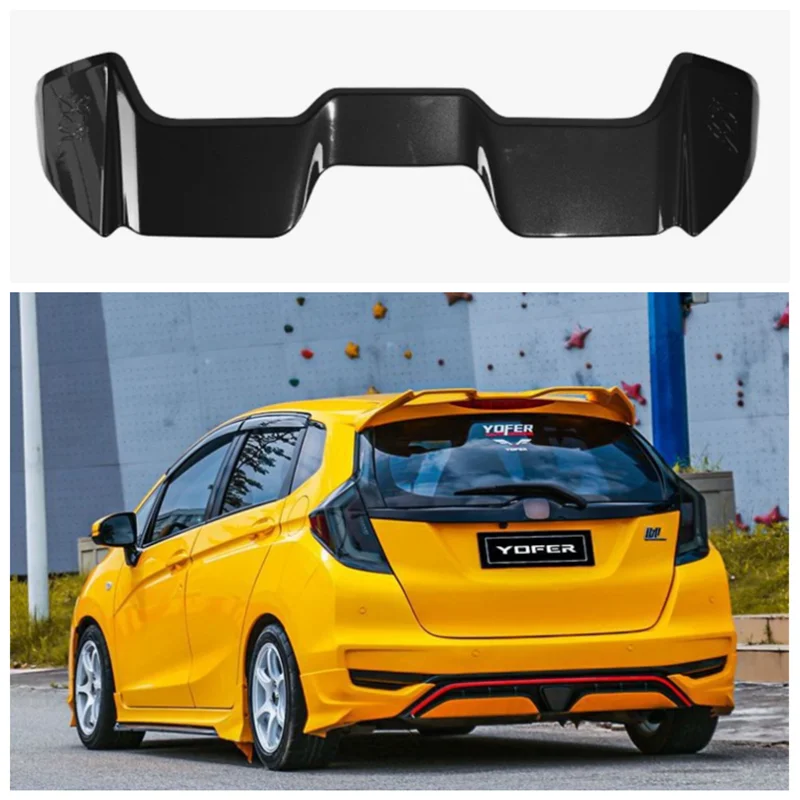 

For Honda Fit 2014-2020 High Quality ABS Paint Car Rear Trunk Lip Roof Spoiler Wing