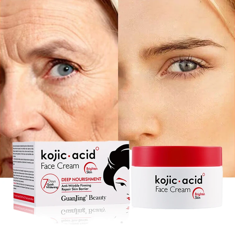 

Kojic Acid Anti Wrinkle Cream Freckles Acne Scar Blemish Removal Skin Tone Whitening Products Brightening Nourishing Face Care