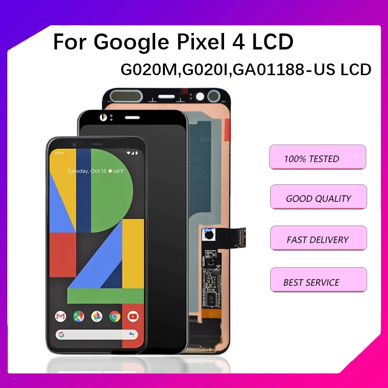 Оригинальный ЖК-дисплей для Google Pixel 4, сенсорный дигитайзер, экран для Google Pixel 4 G020M, Замена ЖК-экрана, запасные части