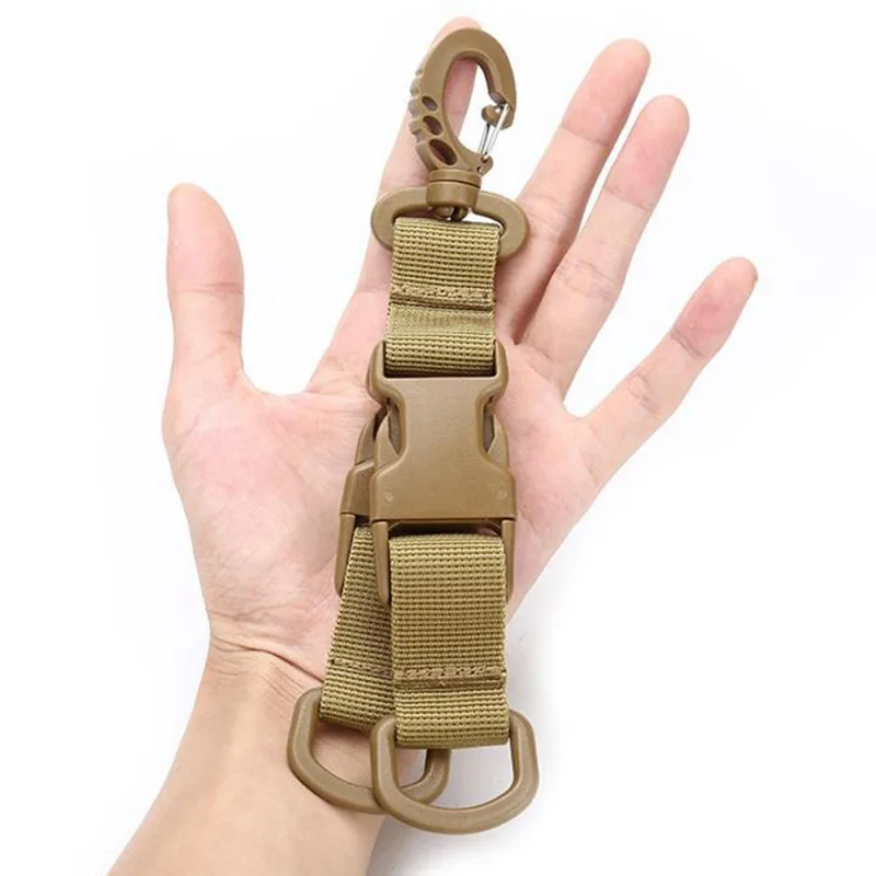 

Outdoor EDC Tactical Keychain Clip Camping Backpack Chest Harness Strap Hiking Hunting Hanging Buckle