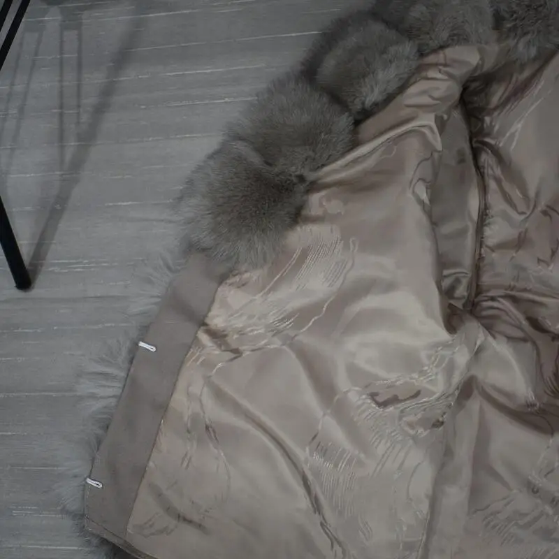 Rushed Overcoat Women's Winter Coats 2022 Fox Fur Fur Standard Casual Poplin No Real Fur Women's Winter Jacket