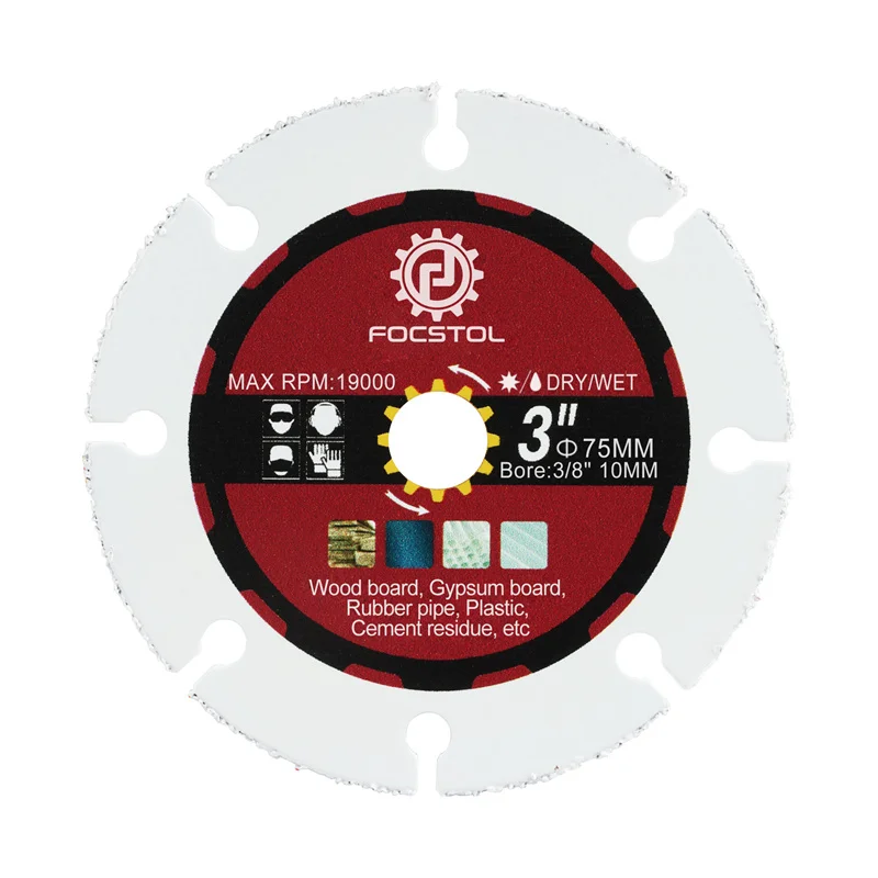 

FOCSTOL Режущий диск по дереву, диаметр 75 мм, 3 дюйма, мини-пильное полотно для резки дерева, резины, пластика, мини-пилы, диск для резки пластины