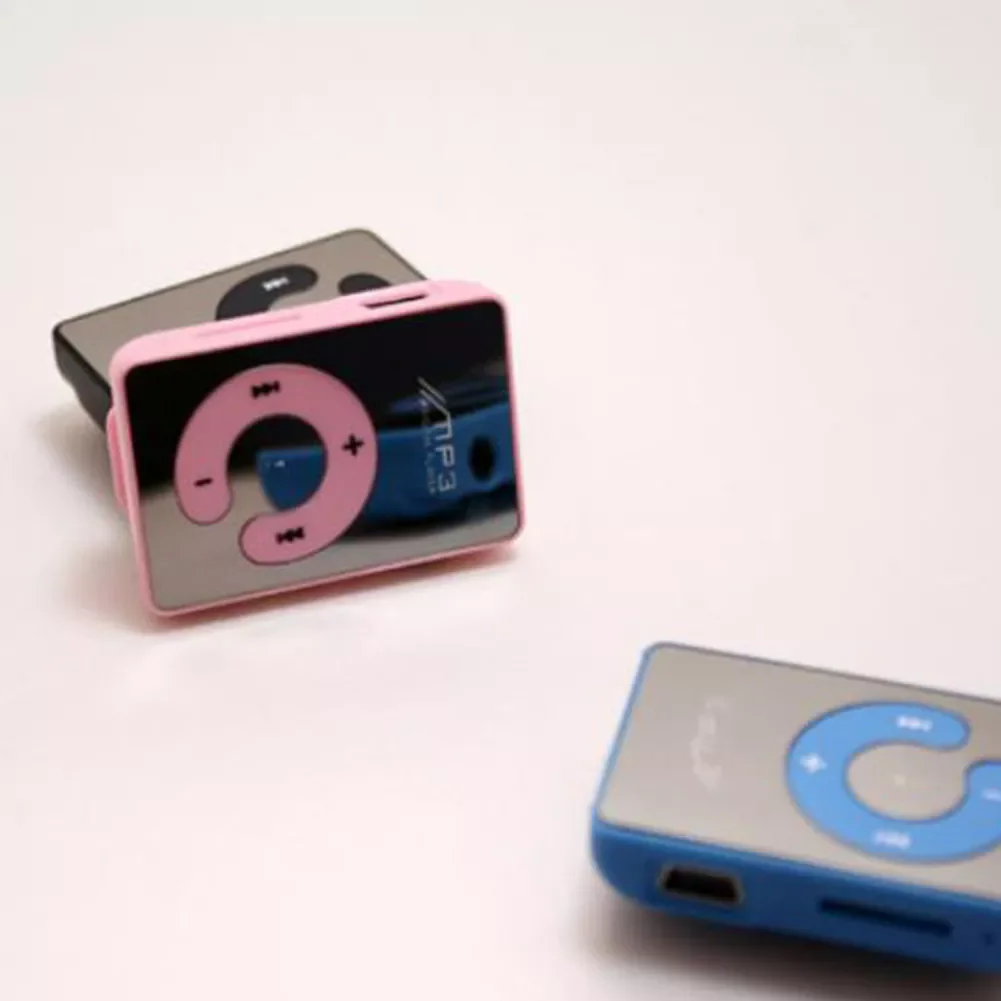 

Portable TF Card Music Digital C Button Mini Waterproof Clip Mirror MP3 Player