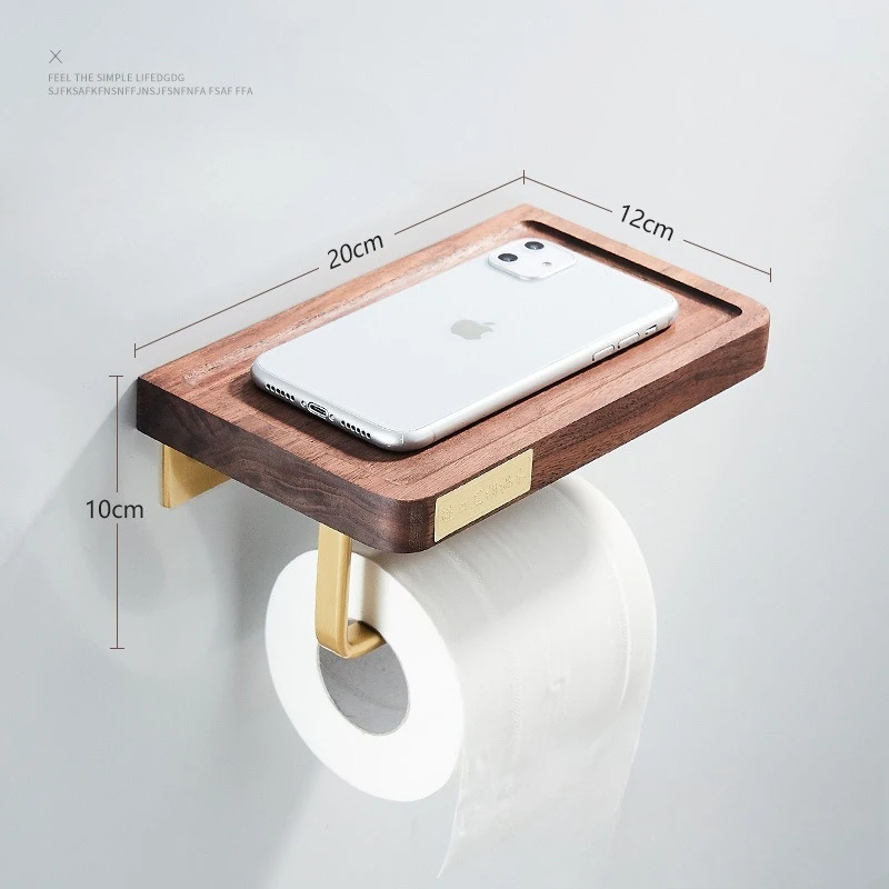 

Набор фурнитуры для ванной комнаты из орехового дерева и матового золота