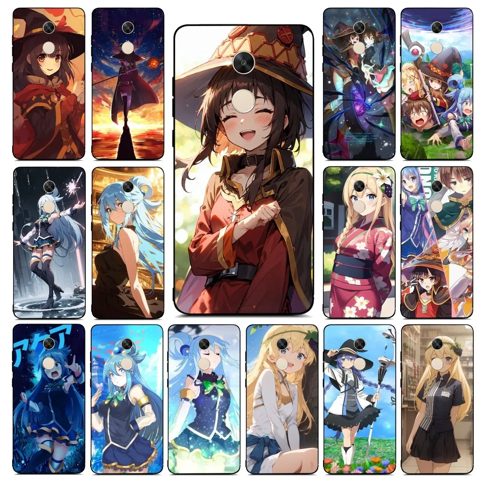 Горячий чехол для телефона K-KonoSuba Comics Redmi Note 4 X 5 A 6 7 8 T 9 9S 10 11 11S 11Epro Poco M3 Pro