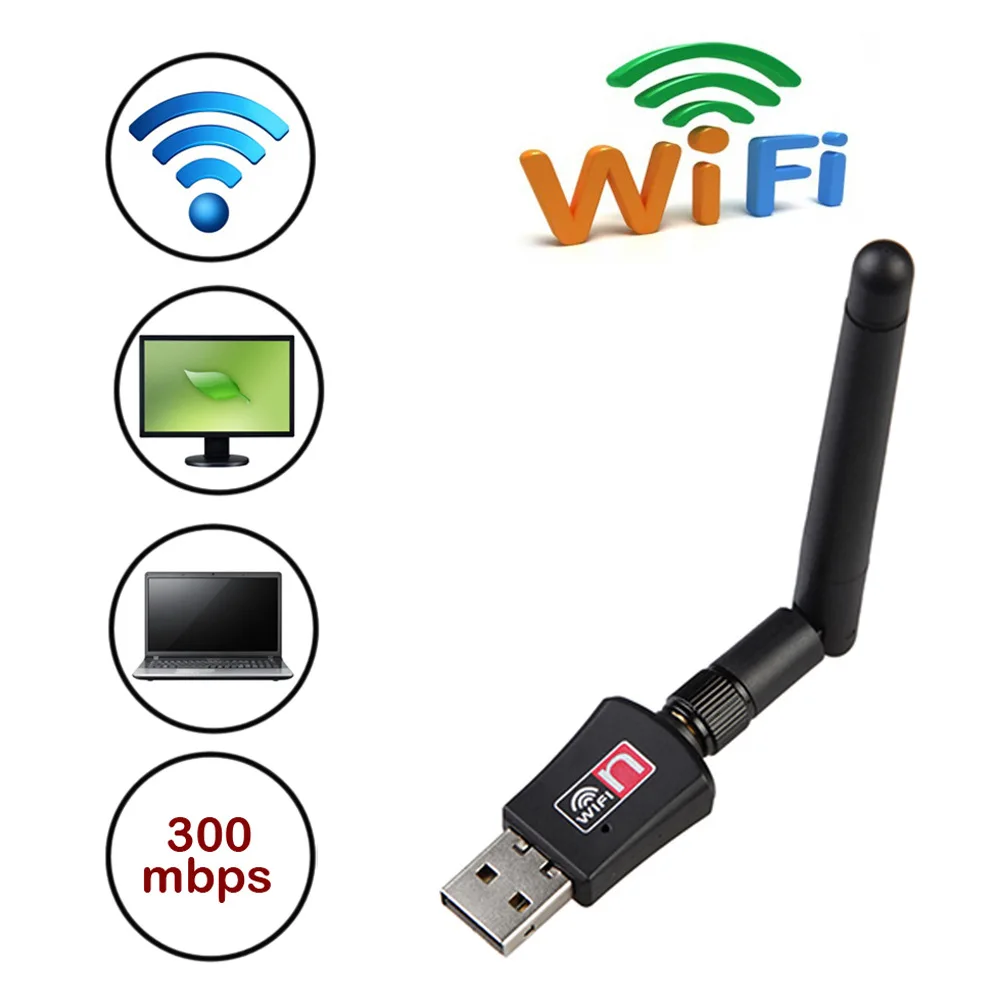 Двухдиапазонный 600 м 802.11ac беспроводной USB Wifi Lan адаптер с антенной