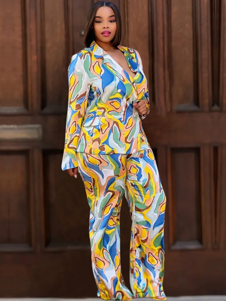 Женские комплекты из 2 предметов Осень-зима 2024 блейзер с длинным рукавом и