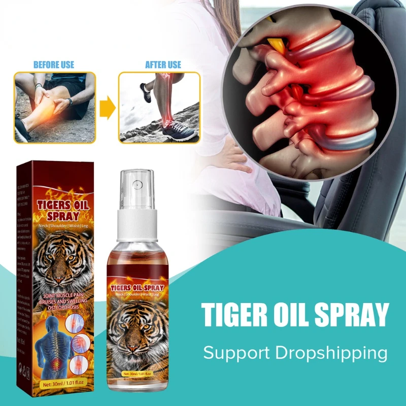 

Massage Tiger Oil Spray Rheumatic Arthralgia Relief Muscle Pain Stasis Treatment Joint Neck Pain Cool and Refreshing