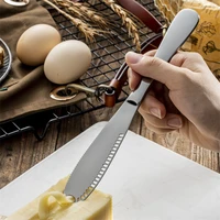 multifunction stainless steel butter knife with hole cheese dessert jam knife cutlery tool kitchen toast bread knife tableware