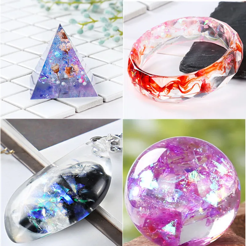 20g/bag Irregular Shell Paper Sequin Laser Film Foil Resin Stuff Rainbow Stickers For DIY Epoxy Silicone Mold Nail Art Supplies |