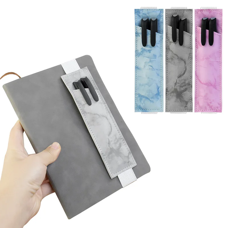 

Elastic Pen Sleeve PU Leather Pencil Bag for Book Notebook Pen Case Stationery Holder Pouch Student Office School Supplies