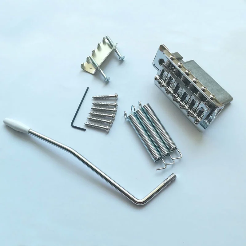 

10pcsXinyue Parts A Set 6 Strings Saddle Chrome For US Strat ST Electric Guitar Bridge Standard Parts