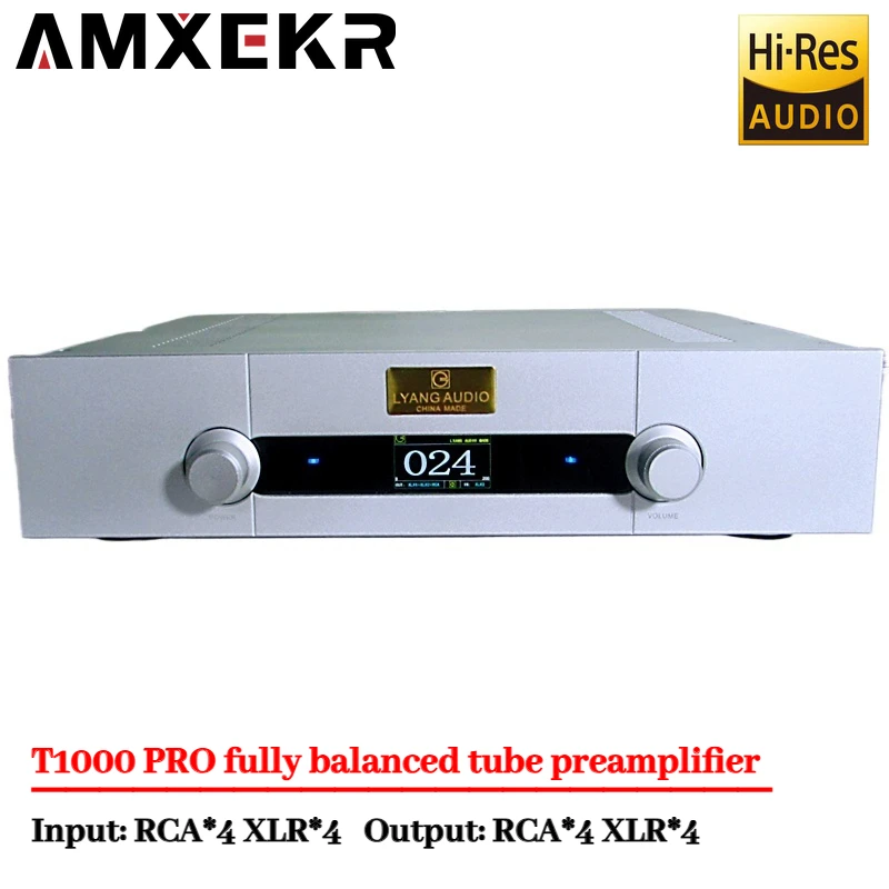 Ламповый усилитель AMXEKR T1000 PRO полностью сбалансированный с пультом