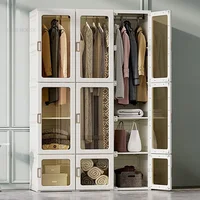 Складной шкаф для хранения одежды, пластиковый шкаф большой вместимости для дома, спальни, маленькой квартиры