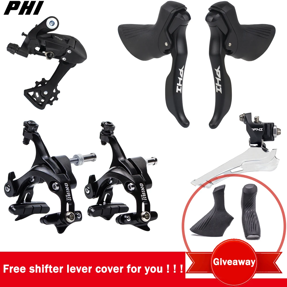 

SENSAH PHI Road Bike 2x10 Speed Shifter Lever + Rear Derailleur Groupset + ONIRII Caliper brake for R7000 4700 Tiagra New