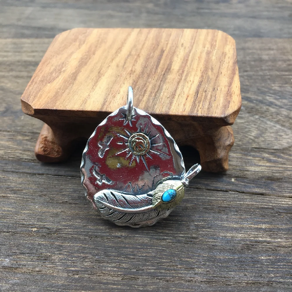 Модные ювелирные изделия в японском стиле кулон ручной работы из стерлингового
