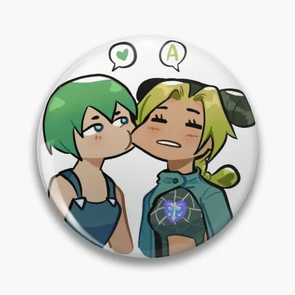 

Jolyne Kujo And Foo Fighter, персонализируемая булавка с мягкой кнопкой, ювелирные изделия, шляпа с мультяшным изображением отворота, булавка для влюбл...
