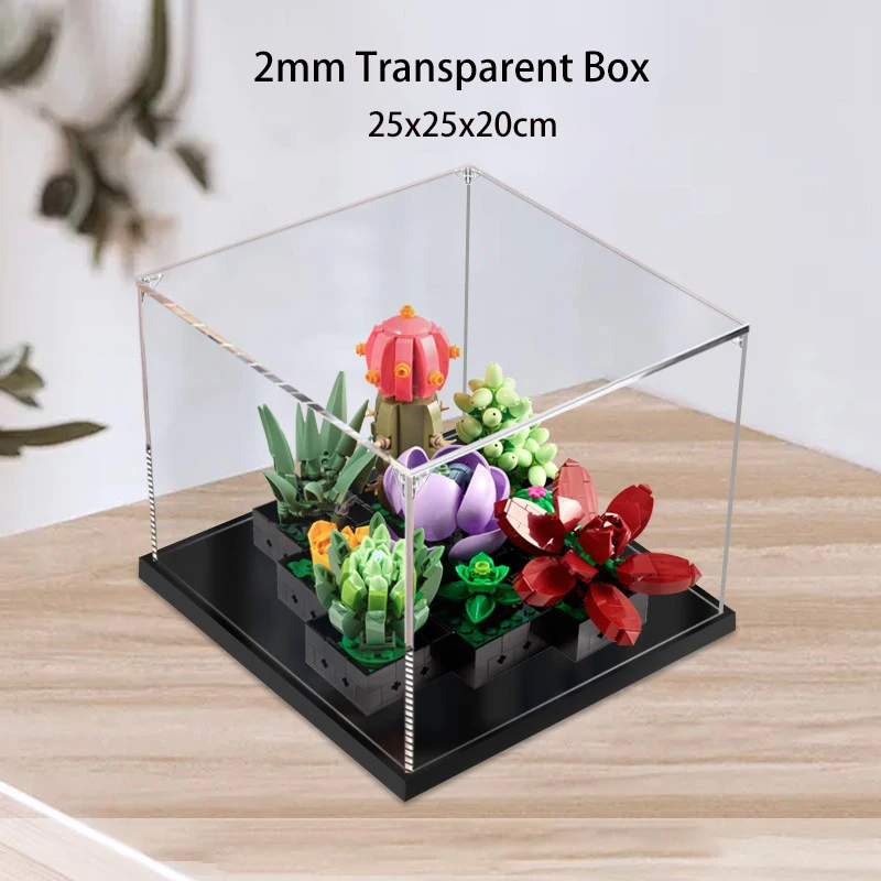 

Акриловая витрина для 10309 суккулентов, пылезащитная прозрачная витрина, коробка, подарок, модель не входит в комплект