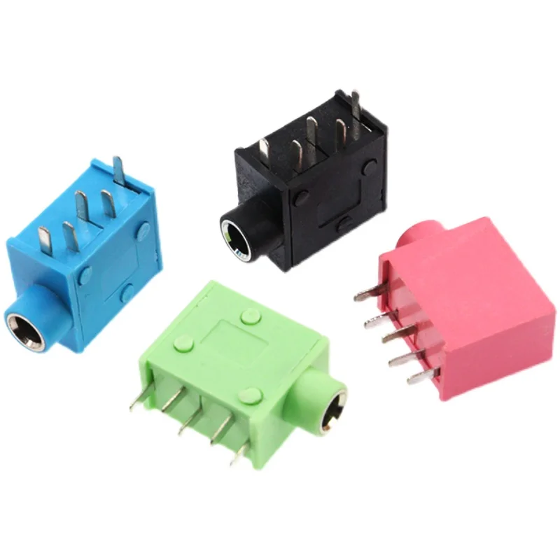 10 шт., разъём для наушников, 3,5 мм, 5 цветов